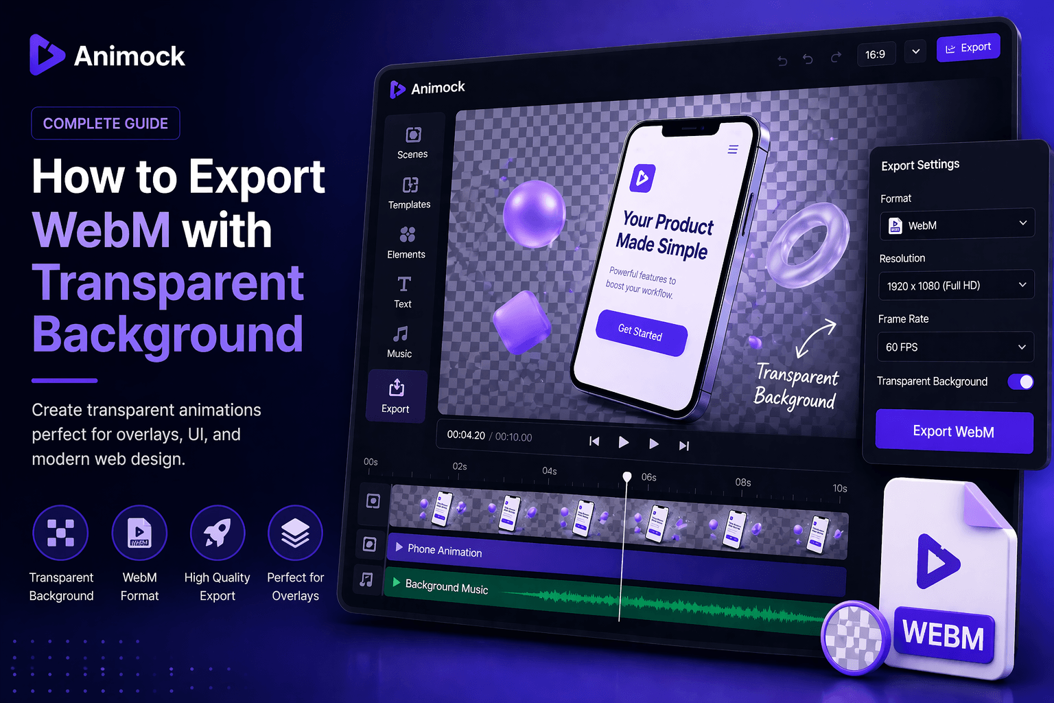 How to Export WebM with Transparent Background (Complete Guide)