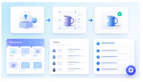 Website Section Mockups for Product Storytelling